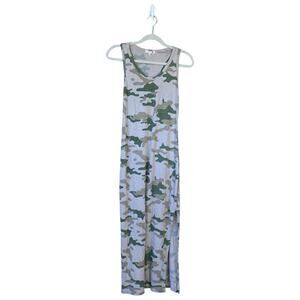 SUNDRY Camo Tank Sleeveless Racerback Midi Dress Size 0 XS Casual Summer